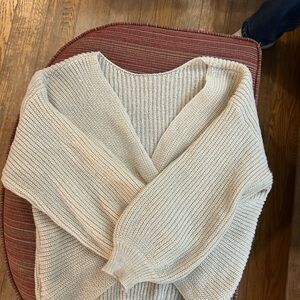 Aerie ( no tag) Cozy Cream Knit Sweater reversible medium